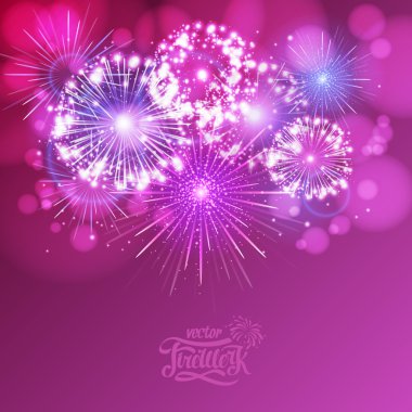 Vektör tatil havai fişek