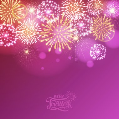 Vektör tatil havai fişek