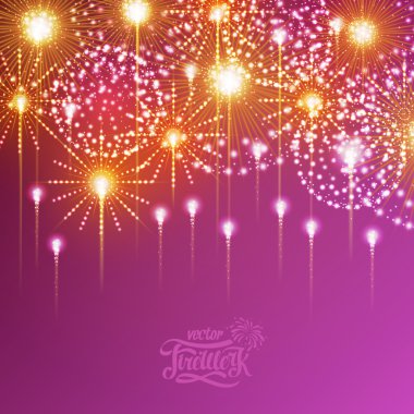 Vektör tatil havai fişek