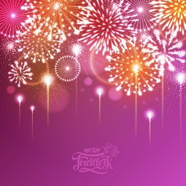 Vektör tatil havai fişek