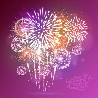 Vektör tatil havai fişek