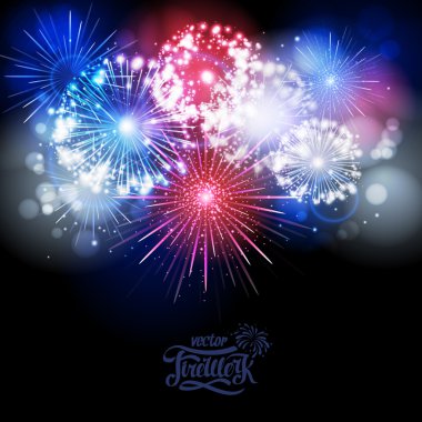 Vektör tatil havai fişek