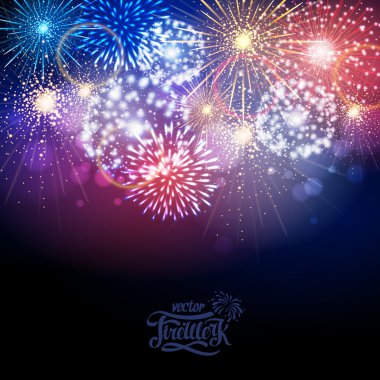 Vektör tatil havai fişek