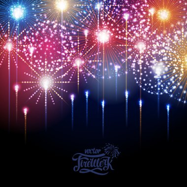 Vektör tatil havai fişek