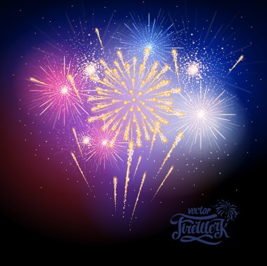 Vektör tatil havai fişek