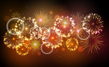 Vektör tatil havai fişek