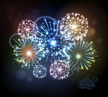 Vektör tatil havai fişek