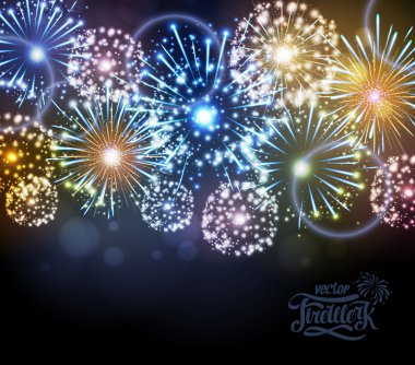 Vektör tatil havai fişek