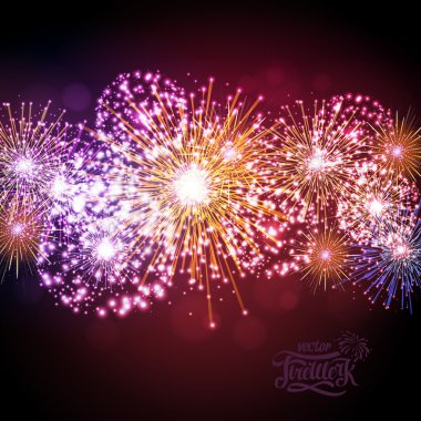 Vektör tatil havai fişek