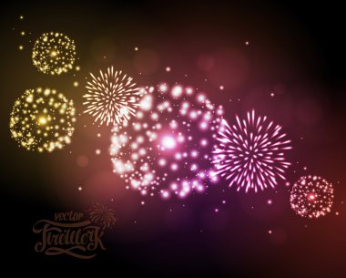 Vektör tatil havai fişek