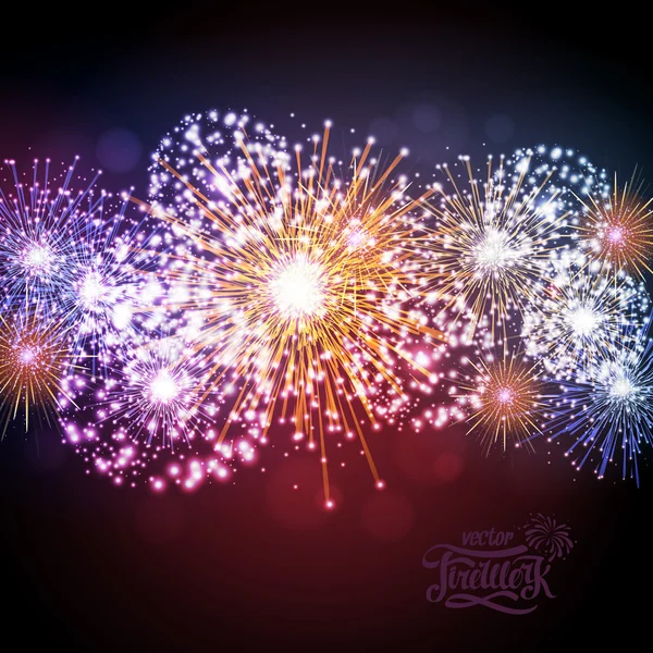 Feux d'artifice de vacances vectoriels — Image vectorielle