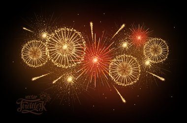 Vektör tatil havai fişek