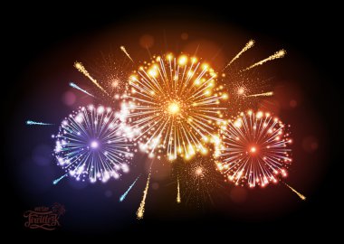 Vektör tatil havai fişek