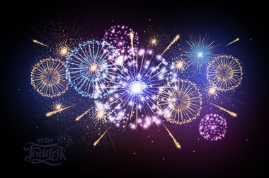 Vektör tatil havai fişek