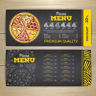 Vintage fast food menü tasarımı. 