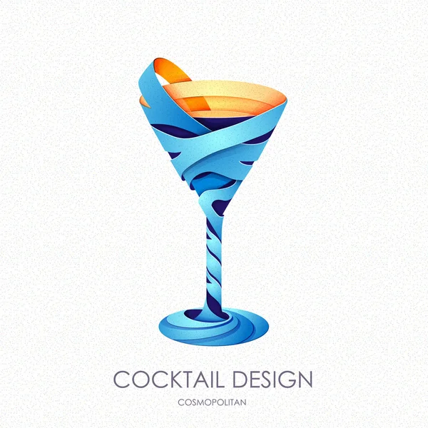 3D коктейль design.Vector икона — стоковый вектор