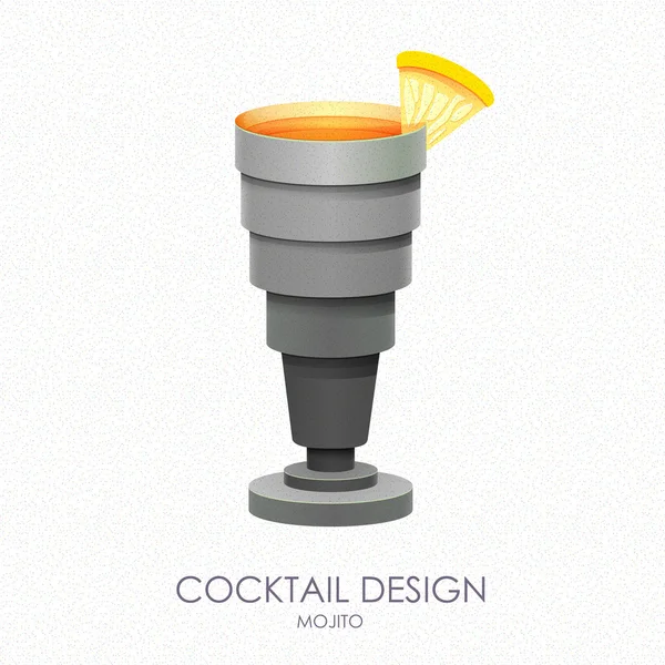 3D cocktail design. Vector icon — Stock Vector