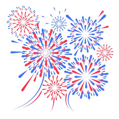 Vektör tatil havai fişek