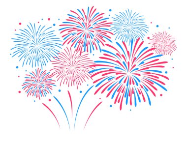 Vektör tatil havai fişek