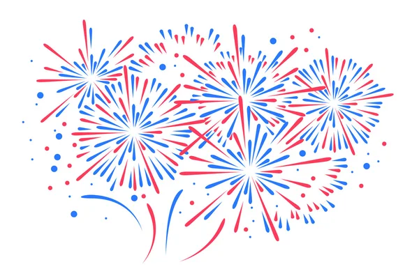 Fuegos artificiales de vacaciones vectoriales — Vector de stock