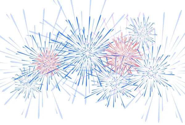 Fuochi d'artificio vacanza vettoriale — Vettoriale Stock