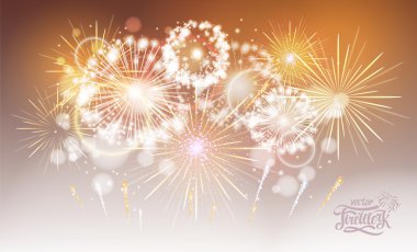 Vektör tatil havai fişek