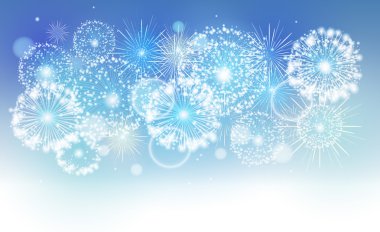 Vektör mavi tatil havai fişek