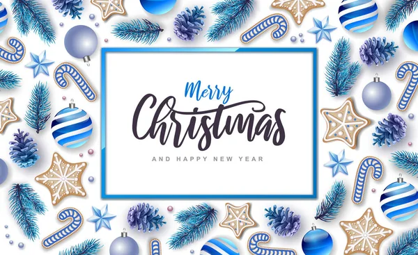 Feliz Natal Feliz Ano Novo Cartão Saudação Fundo Férias Natal —  Vetores de Stock