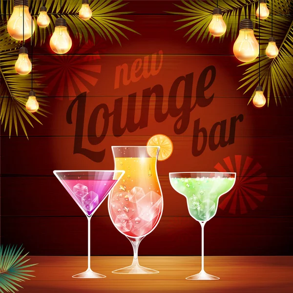 Vintage poster. Lounge club — Stock Vector