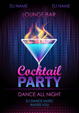 disko arka plan. kokteyl parti afişi