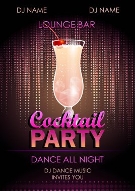 disko arka plan. kokteyl parti afişi