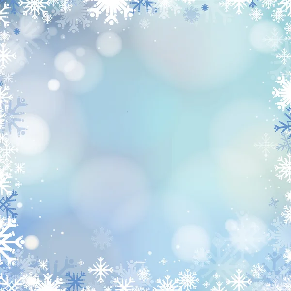抽象的节日圣诞节蓝色背景 — 图库矢量图片