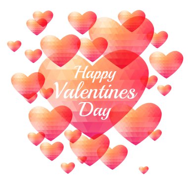 Sevgililer üçgen kalp arka plan