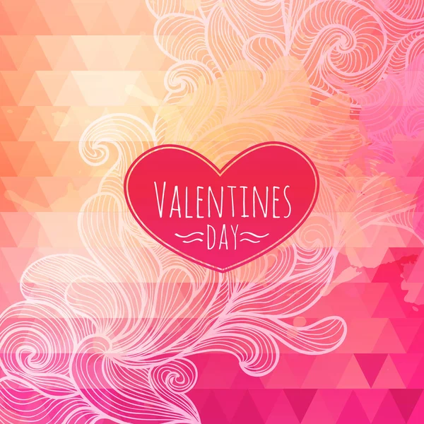 Valentine Dreieck Hintergrund — Stockvektor