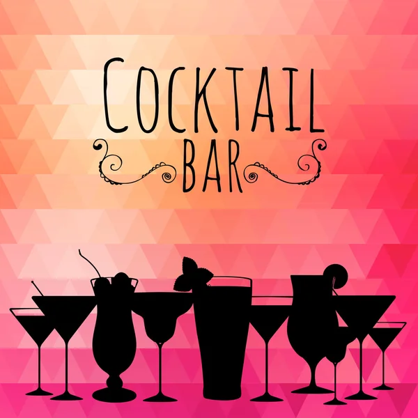 Fond triangle cocktail — Image vectorielle