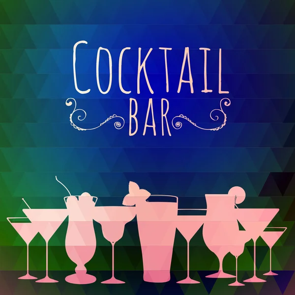 Cocktail driehoek achtergrond — Stockvector
