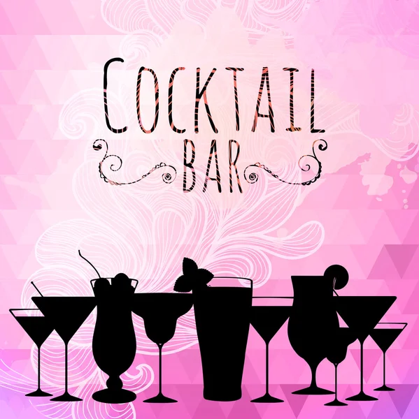 Cocktail triangle background — Stock Vector