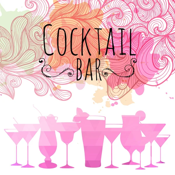 Cocktail driehoek achtergrond — Stockvector