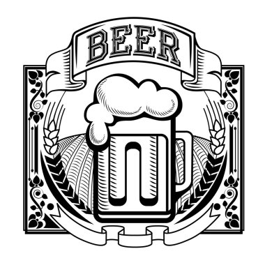 Bira veya bira etiket Retro tarz