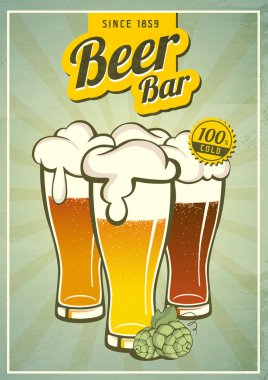 Vintage bira ya da bira posteri