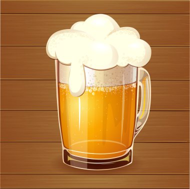 bira bardağına. gerçekçi vektör.