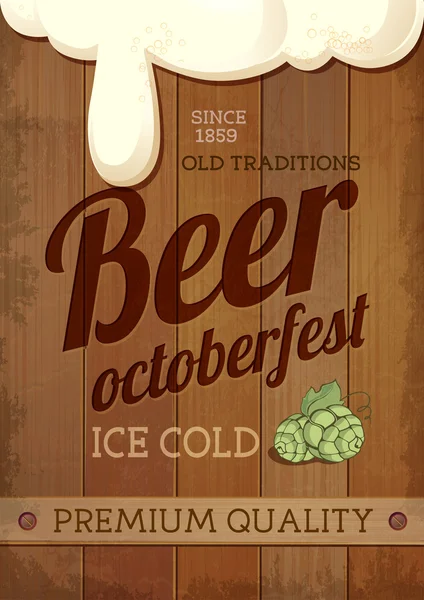 Vintage bira octoberfest poster