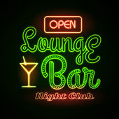 Neonový nápis. Lounge bar