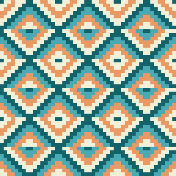 エスニック幾何学的装飾。パターン背景 — ストックベクタ