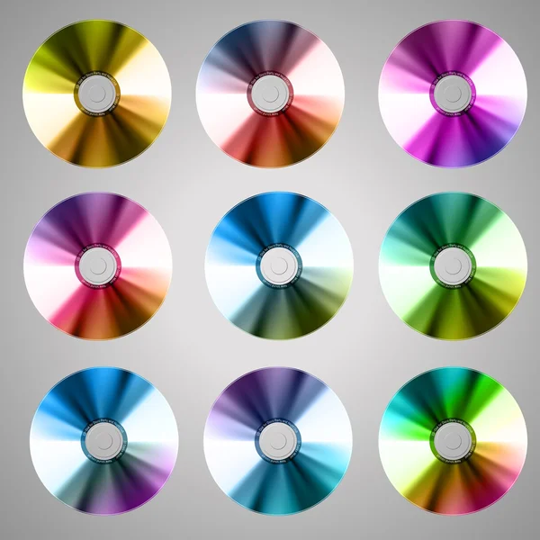 Disco abstract background. Set of records or disk — Stock Vector