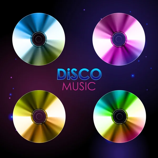 Disco abstracte achtergrond. set records — Stockvector
