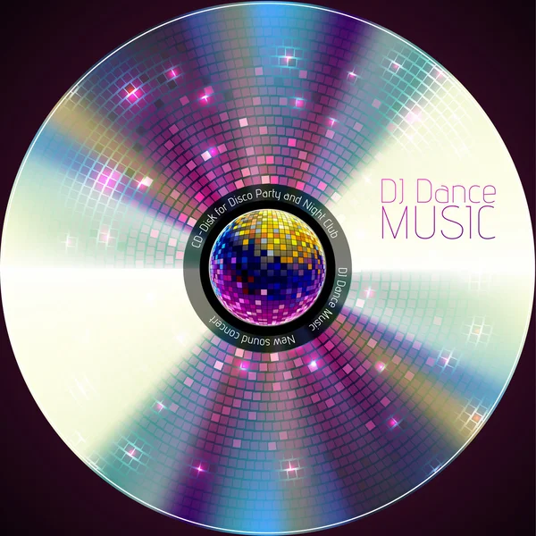 Fond abstrait disco. Enregistrement ou disque — Image vectorielle