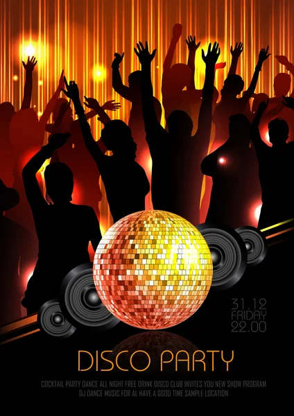 Disco achtergrond. Disco poster — Stockvector
