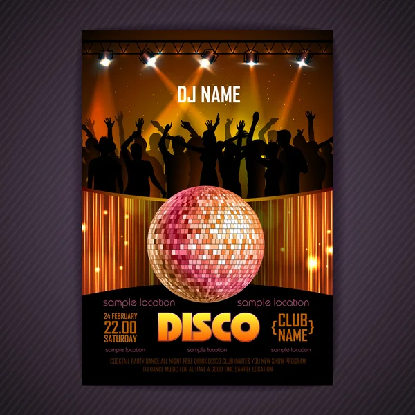 Disco-Hintergrund. Disco-Plakat — Stockvektor