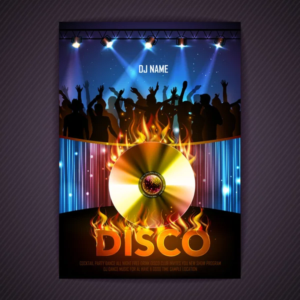 Disco pozadí. Disco plakát — Stockový vektor
